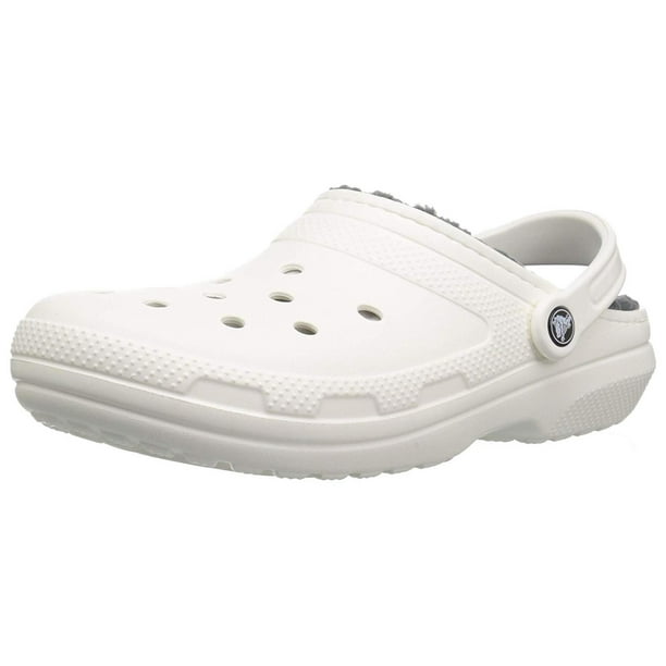 Crocs forradas-Classic lined clog-White Grey